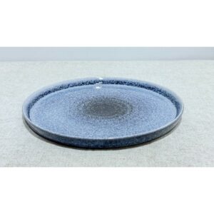 Plato llano azul pintas