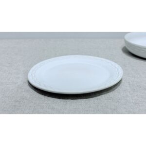 Plato postre blanco