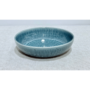 Plato sopero azul verdoso