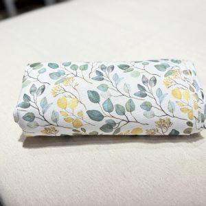 Mantel botánico verde y mostaza