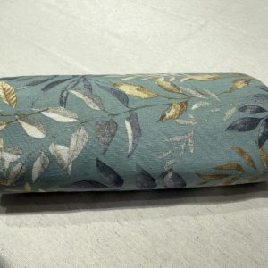 Mantel hojas doradas verde salvia